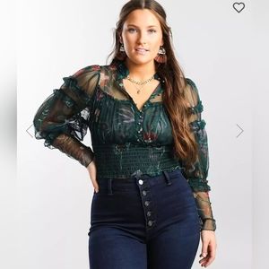 Time For Shine Cropped Blouse